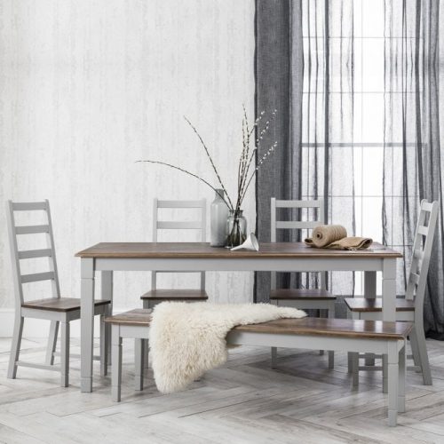 Dining Table with 5 Chairs Bench