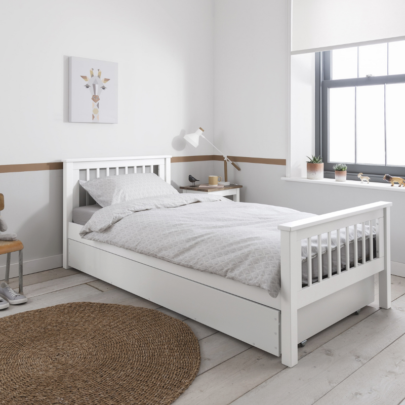 Hampshire Single Bed Frame in Classic White