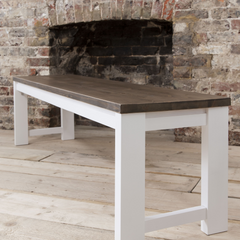 Nordic Bench in Classic White and Pine