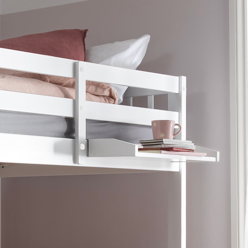 Tuuli Bed Shelf for Bunks Cabins Midsleepers and Highsleepers in Classic White