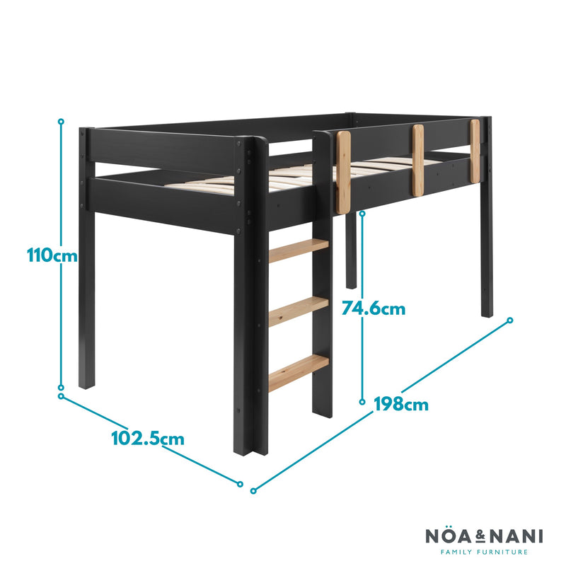 Una Midsleeper Cabin Bed in Anthracite