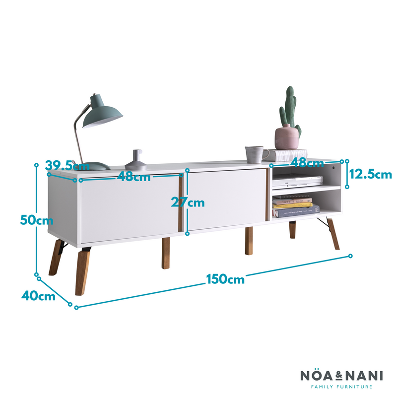 Otto TV Unit in Classic White
