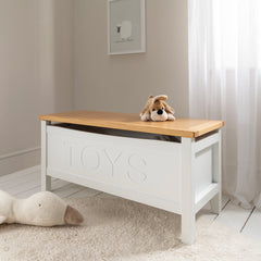 Leines Toy Box Storage Chest in Classic White & Oak