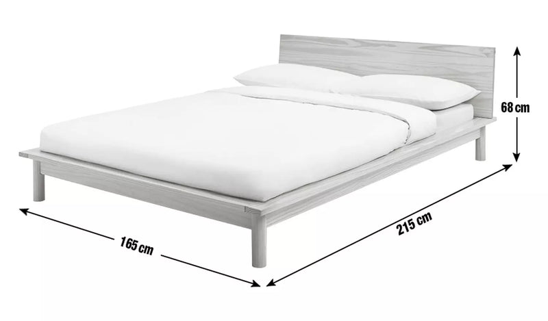 Akio Kingsize Wooden Platform Bed Frame - Natural 11972003 (OpenBox- See T's & C's for details)