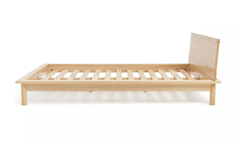Akio Kingsize Wooden Platform Bed Frame - Natural 11972003 (OpenBox- See T's & C's for details)