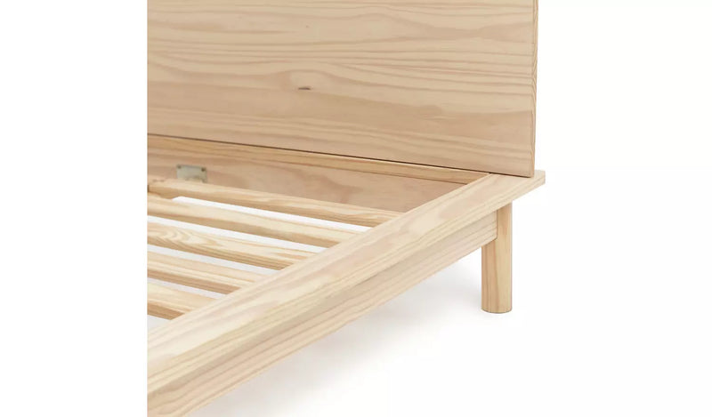 Akio Kingsize Wooden Platform Bed Frame - Natural 11972003 (OpenBox- See T's & C's for details)