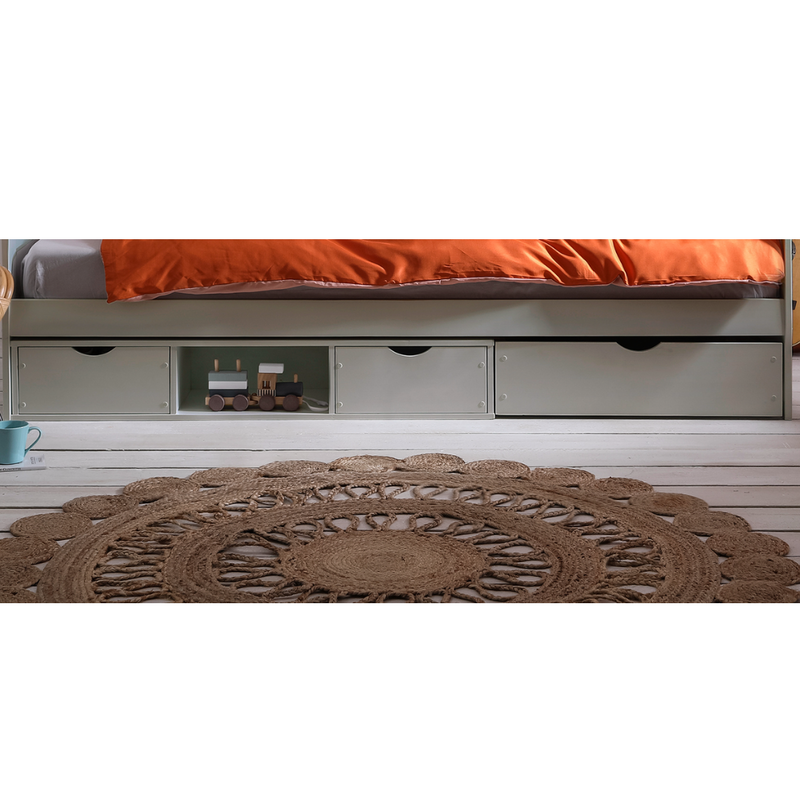 Oda Underbed Storage Pull out Drawers Chest in Grey