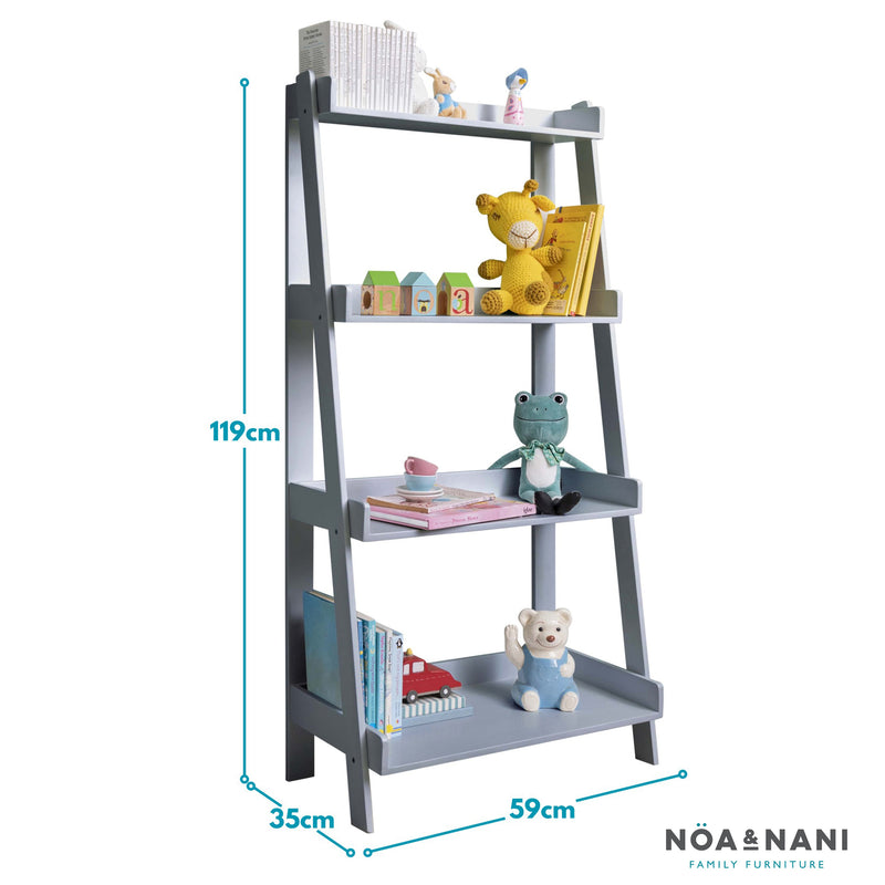 Hansel Free Standing 4 Tier Ladder Shelf in Silk Grey