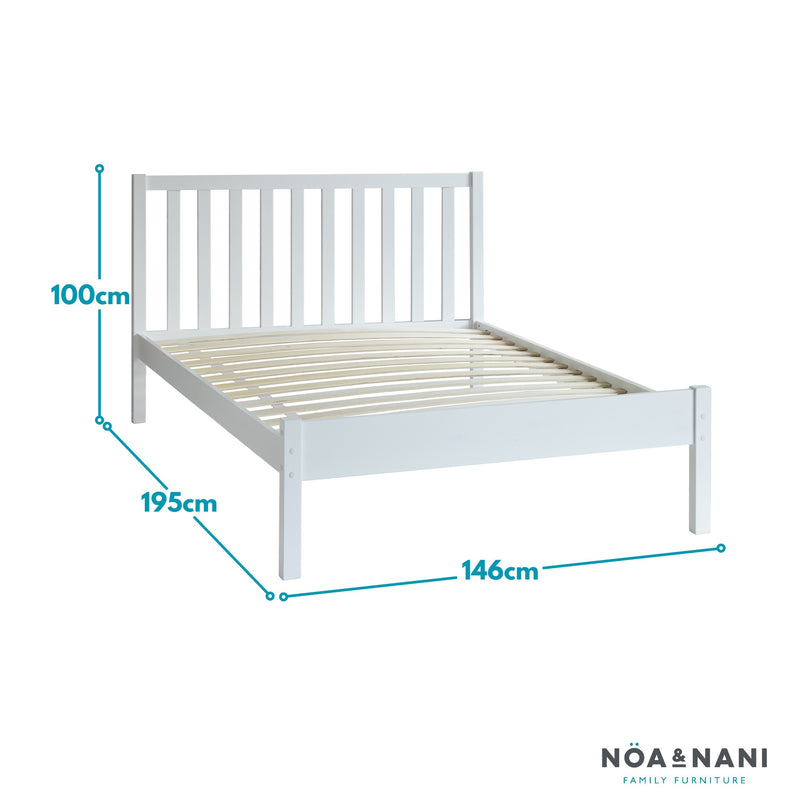 Linnea Double Bed Frame in Classic White
