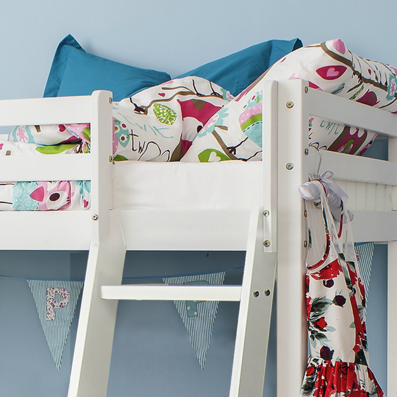 Texas High Sleeper Cabin Bed in Classic White