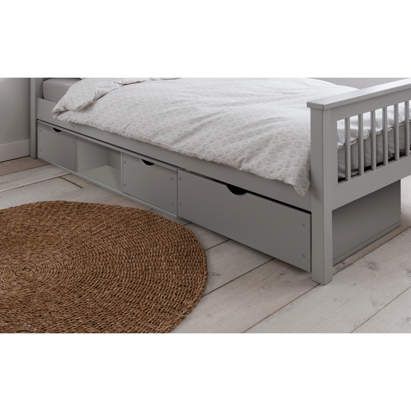 Oda Underbed Storage Pull out Drawers Chest in Grey