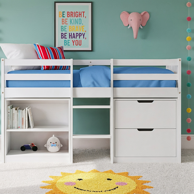 Jens Sleepstation Shorty Cabin Bed in White