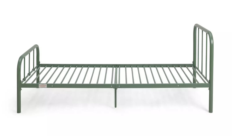 Charlie Single Metal Bed Frame - Green 13138986 (OpenBox- See T's & C's for details)