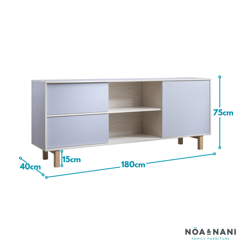 Järstorp Sideboard in Grey & Oak Finish