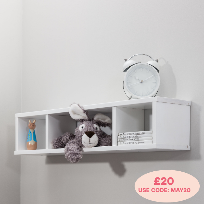 Shelving Unit Wall Mounted Cube in Classic White