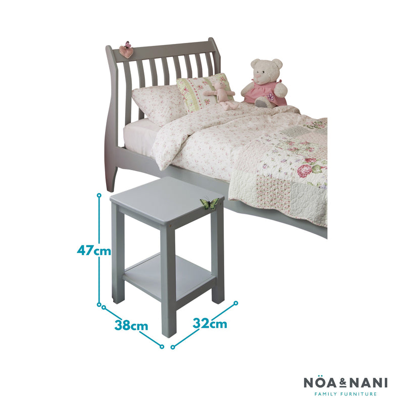 Sussex Bedside Cabinet Side Table in Grey