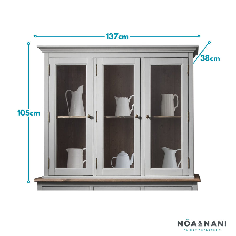 Canterbury Dresser Top Large in Grey and Dark Pine
