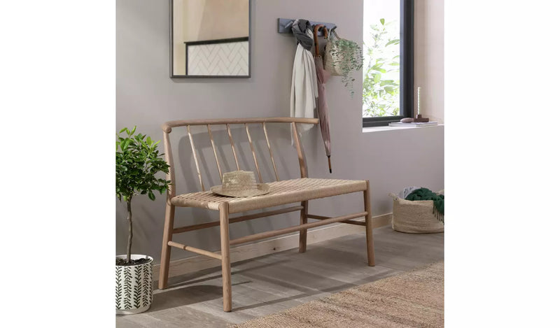 Scottie Solid Oak Dining Bench 14520445 (OpenBox- See T's & C's for details)