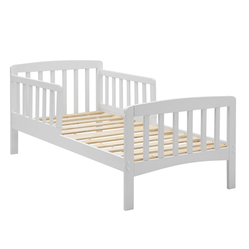 Juni Toddler Bed Solid Wood in Classic White
