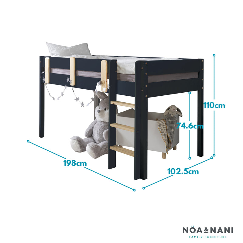 Una Midsleeper Cabin Bed in Anthracite