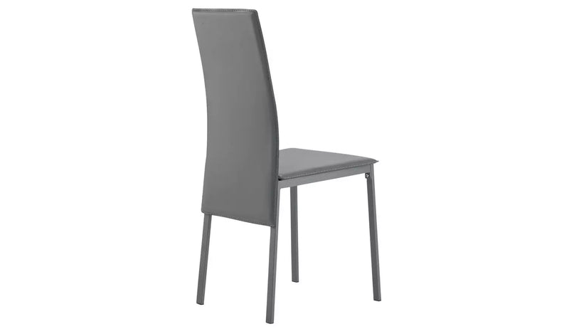 Lido Pair of Faux Leather Dining Chair - Grey 17319512 (OpenBox- See T's & C's for details)