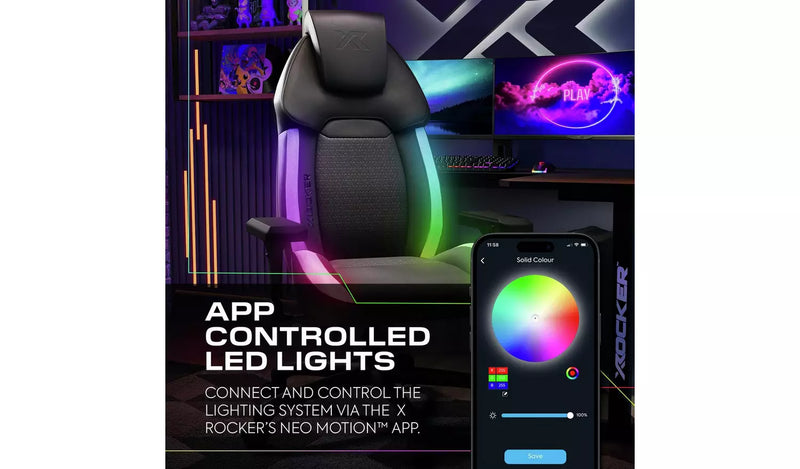 Sparta RGB Gaming Chair - Black 17467017 (OpenBox- See T's & C's for details)