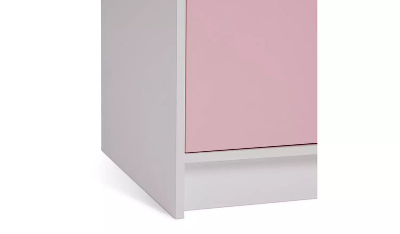 Kids 3 Door 2 Drawer Wardrobe - Pink 17806180 (OpenBox- See T's & C's for details)