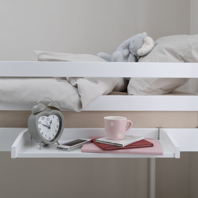 Tuuli Bed Shelf for Bunks Cabins Midsleepers and Highsleepers in Classic White
