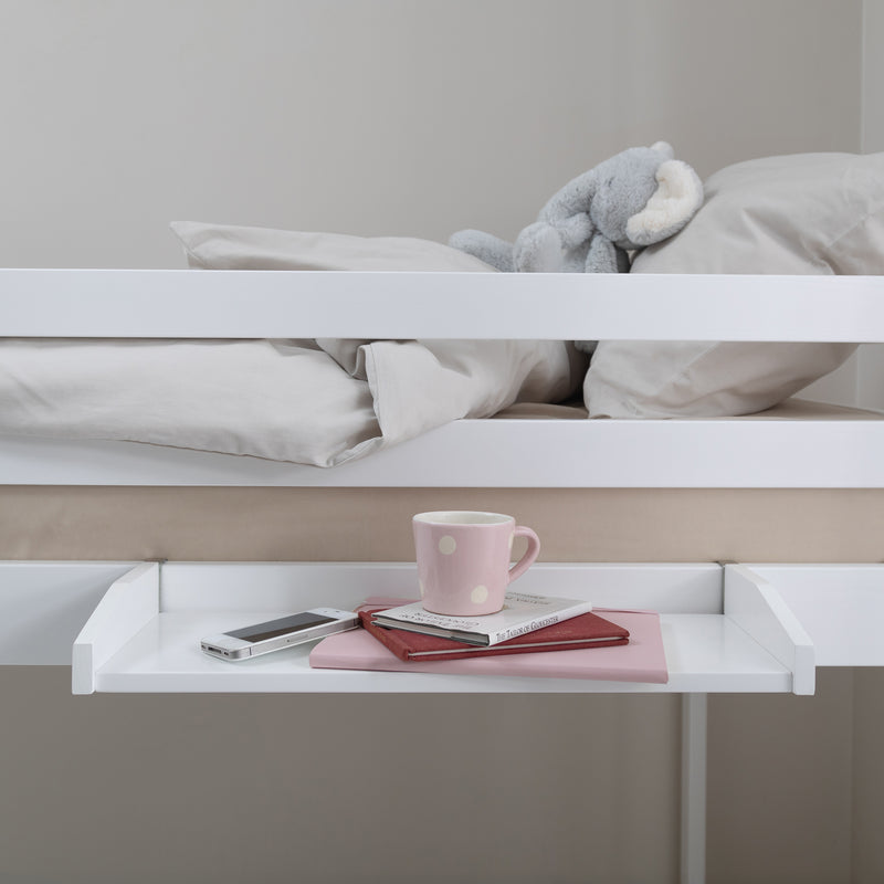 Tuuli Bed Shelf for Bunks Cabins Midsleepers and Highsleepers in Classic White