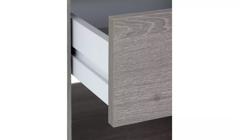 Seville 1 Drawer Bedside Table - Grey Oak Effect 18092663 (OpenBox- See T's & C's for details)