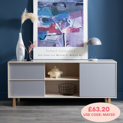 Järstorp Sideboard in Grey & Oak Finish