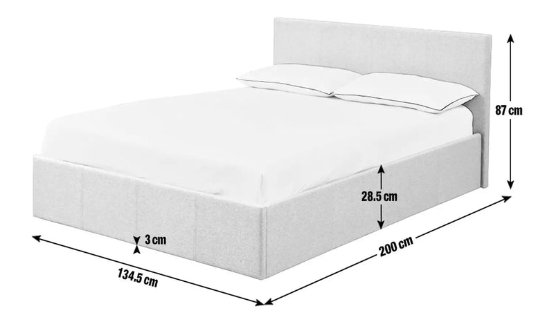 Heathdon Small Double Ottoman Bed Frame- Grey 19540554 (OpenBox- See T's & C's for details)