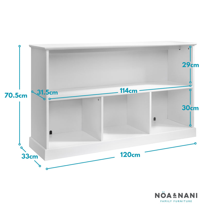Halmstad 3 Cube & Shelf Storage Unit White