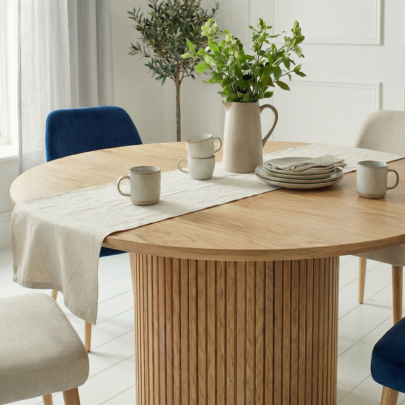 Lulea Round Dining Table in Natural Pine