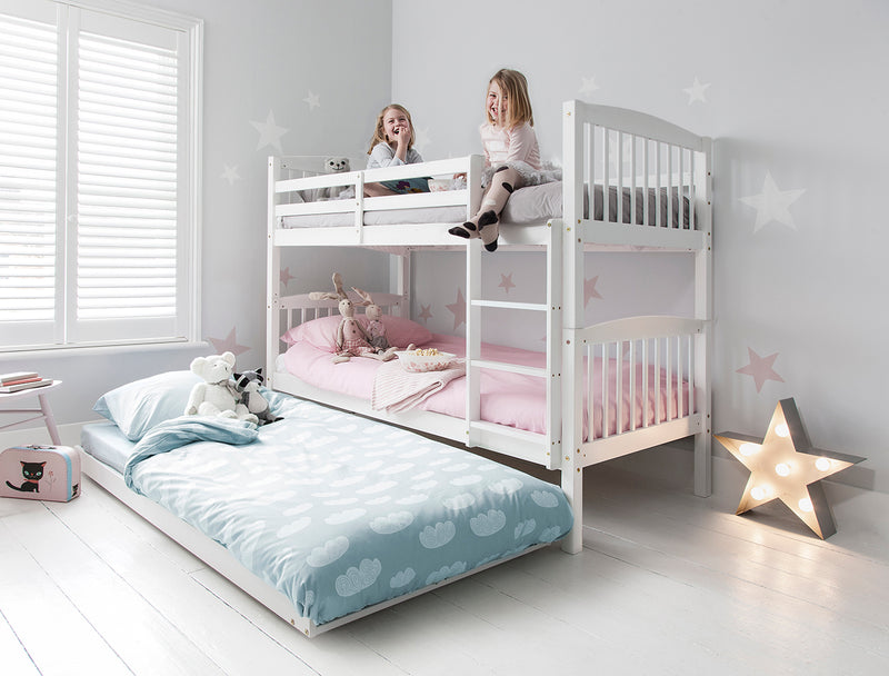 Brighton Bunk Bed & Matheus Trundle in White