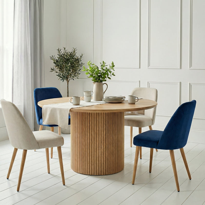 Lulea Round Dining Table in Natural Pine