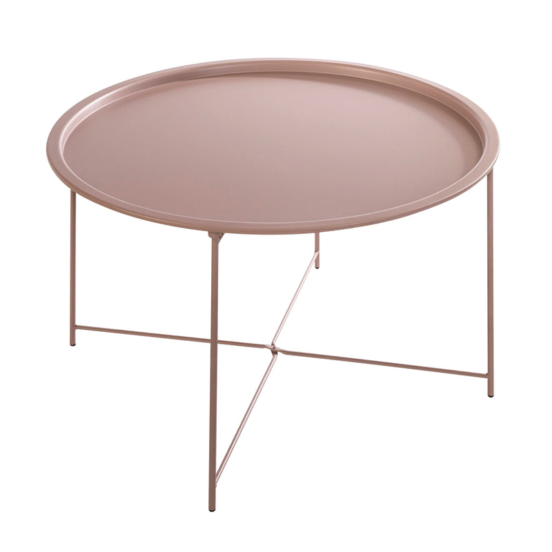 Bjarni Coffee Table Metal Side Table in Blush Pink