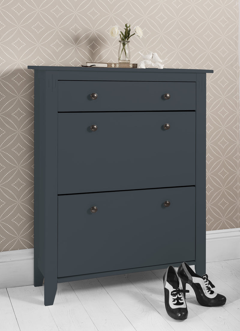 Cotswold Shoe Storage Unit in Dark Grey