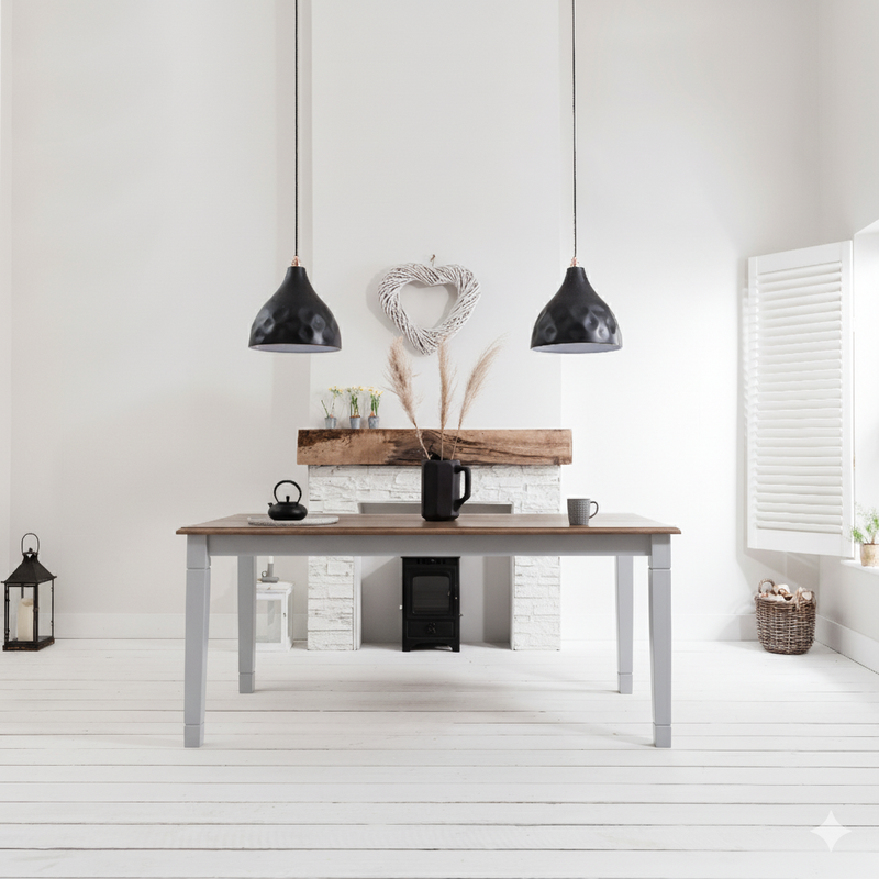 Dining Table X Large 180cm Seats 6 to 8 in Dark Pine