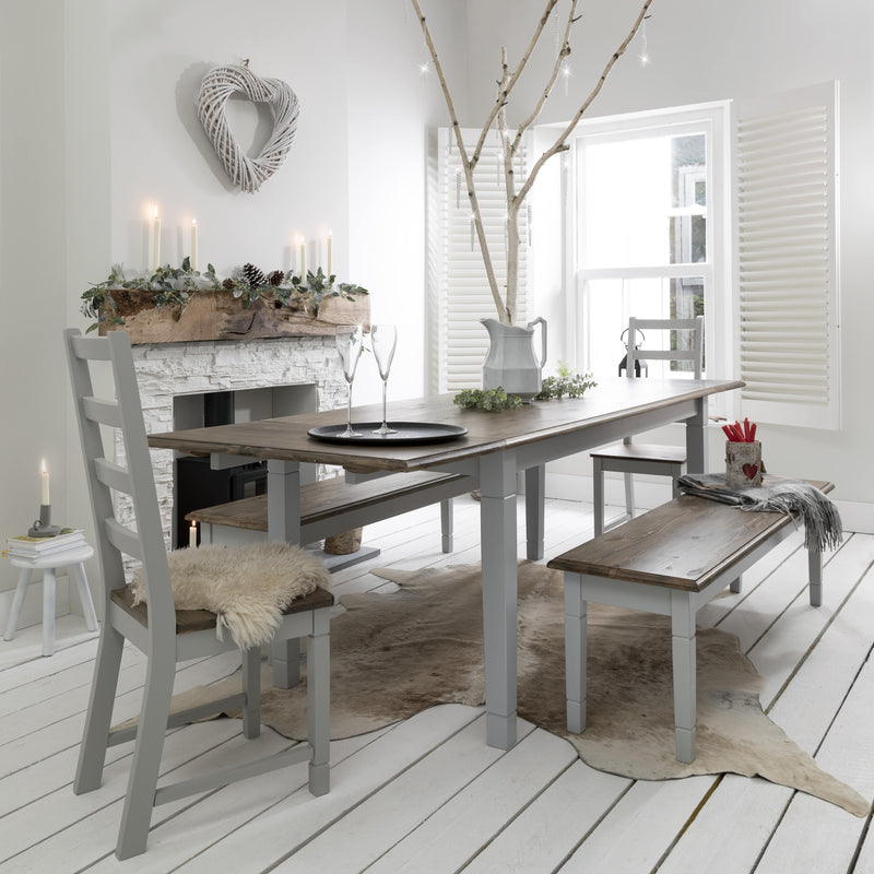 Dining Table Large 140cm Seats 4 to 6 in Dark Pine