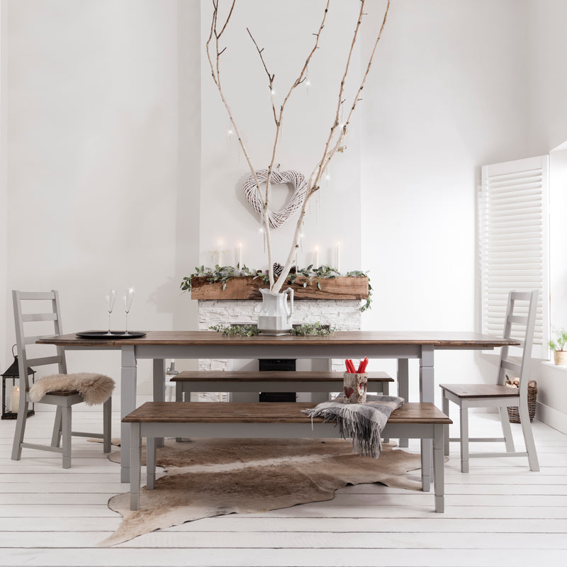 Dining Table Large 140cm Seats 4 to 6 in Dark Pine