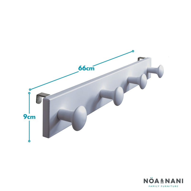 Coat Hook Peg Rail for Midsleeper Cabin Bed in Silk Grey