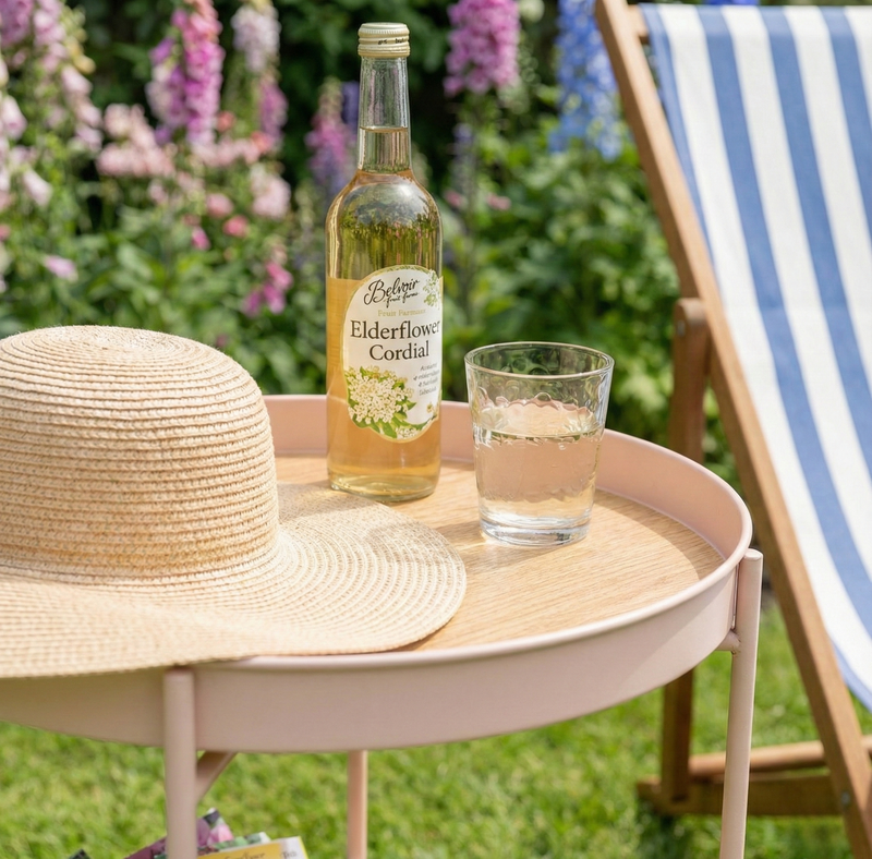 Solna Garden Patio Occasional Table in Blush Pink