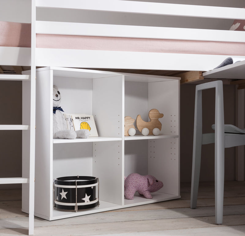 Cube Underbed Unit for Cabin Bed in Solid White