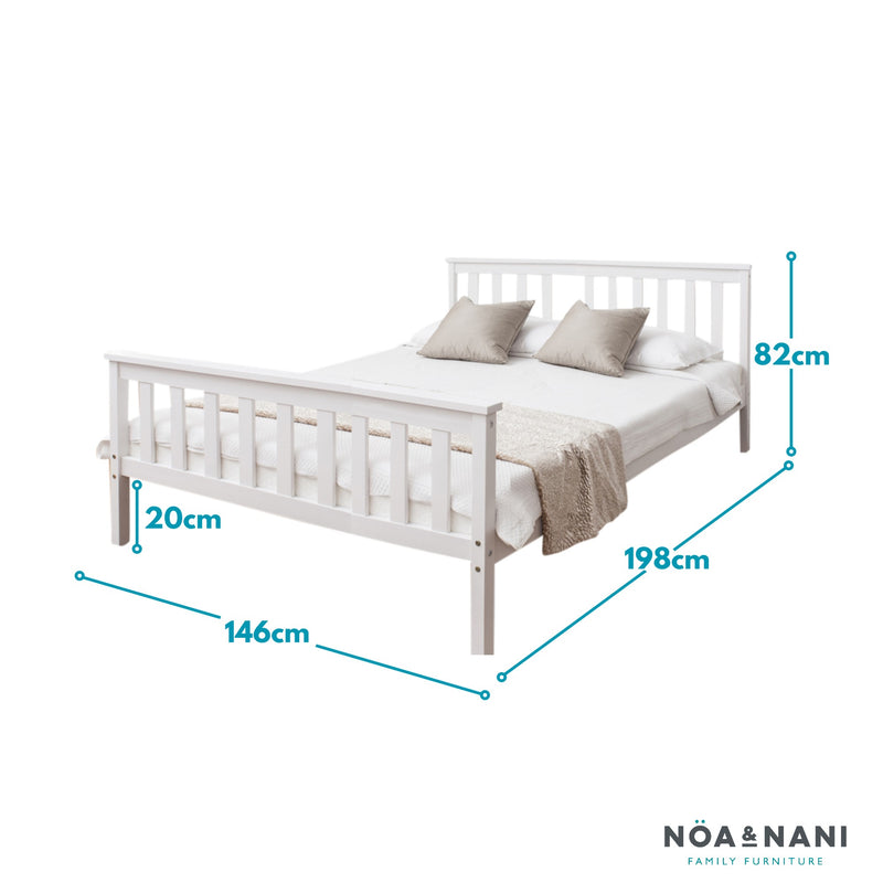 Dorset Double Bed in White