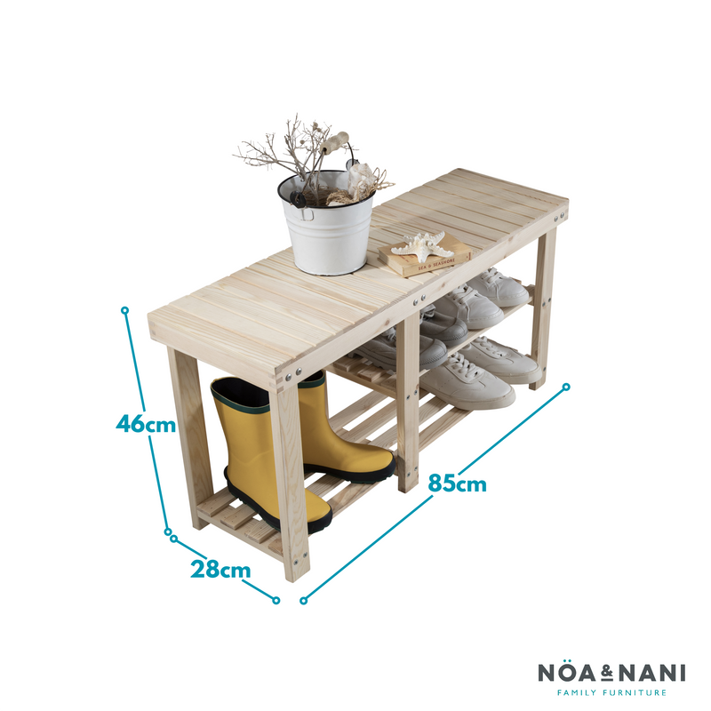Einar Pine Shed Outdoor Garden Storage Rack in Natural Pine