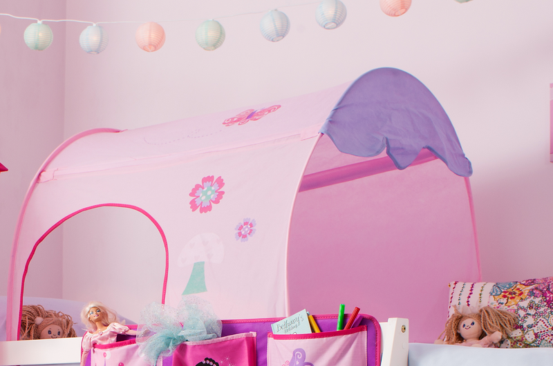 Moro Cabin Bed Midsleeper with Slide & Fairies Package in Classic White