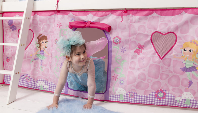 Harri Bunk Bed Low with Fairies Package in Classic White
