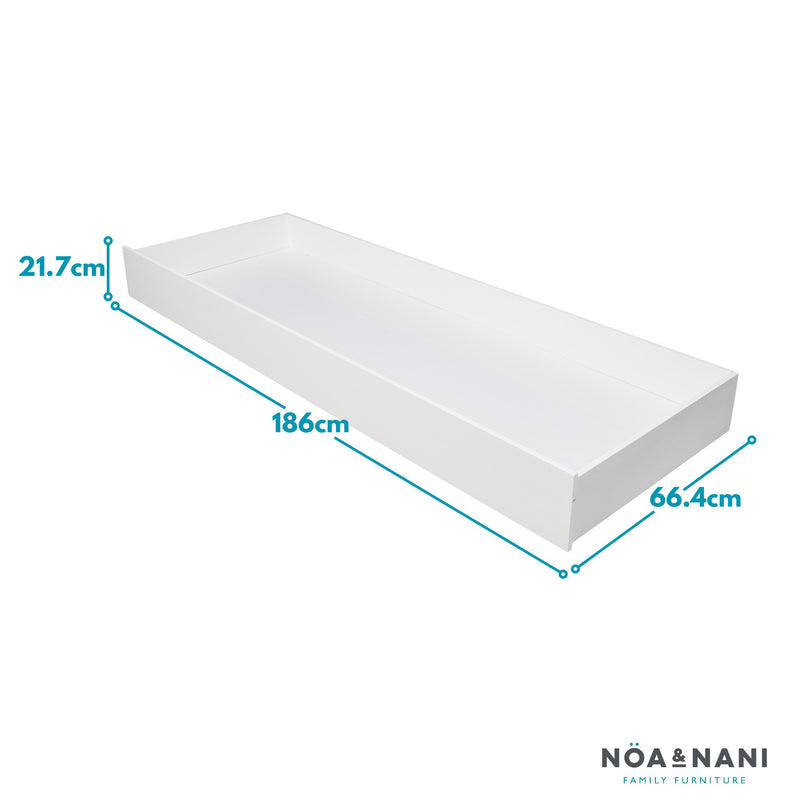 Flo Pull Out Trundle Storage Underbed in White