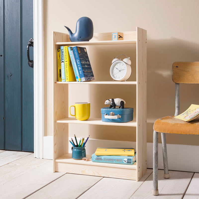 Haas Bookshelf 3 Shelf Bookcase in Natural Pine